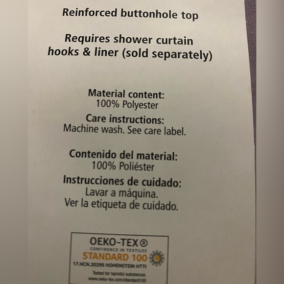 Fabric shower curtain, NWT,pastel like colors, unique pattern,original packaging - Picture 3 of 8